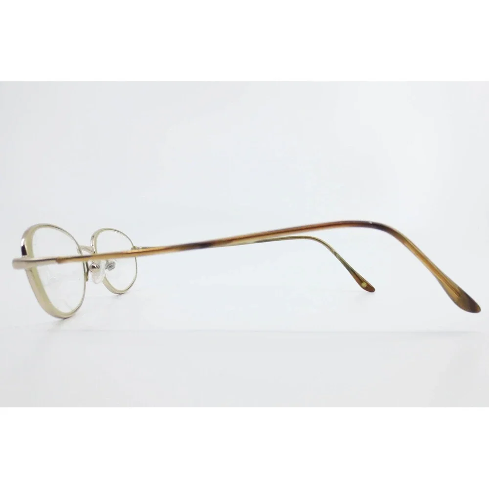 Liz Claiborne Gold Oval Eyeglasses Frames Italy 50-18-140 38160